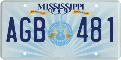 MS license plate AGB481