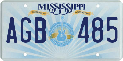 MS license plate AGB485