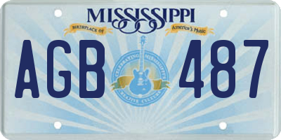 MS license plate AGB487