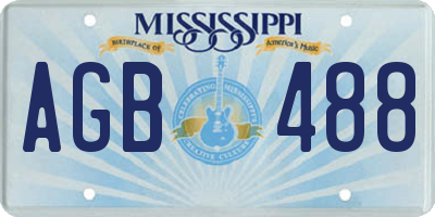 MS license plate AGB488