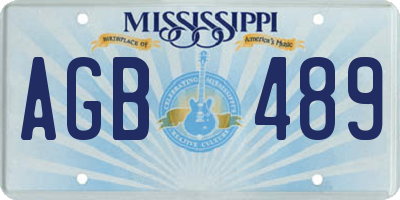 MS license plate AGB489