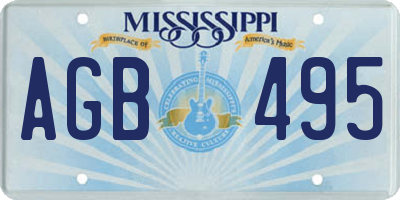 MS license plate AGB495