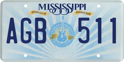 MS license plate AGB511