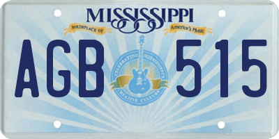MS license plate AGB515