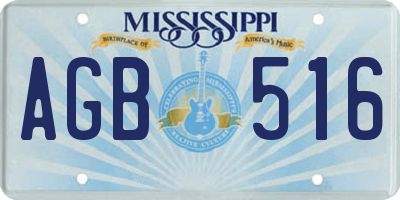 MS license plate AGB516