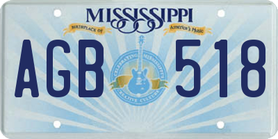 MS license plate AGB518