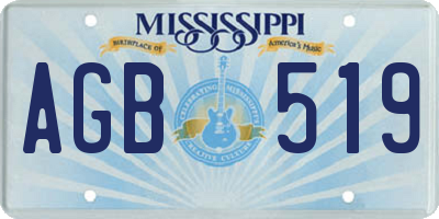 MS license plate AGB519