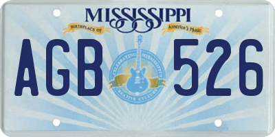 MS license plate AGB526
