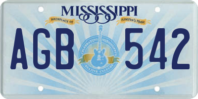MS license plate AGB542
