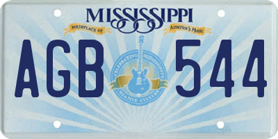 MS license plate AGB544
