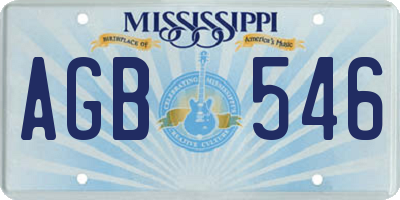 MS license plate AGB546