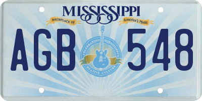 MS license plate AGB548