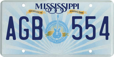 MS license plate AGB554