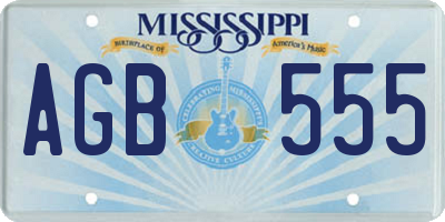 MS license plate AGB555