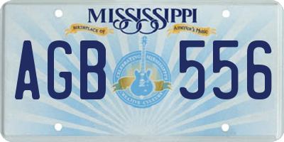 MS license plate AGB556