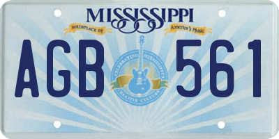 MS license plate AGB561