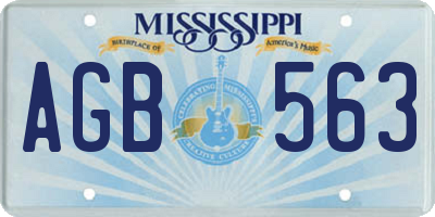 MS license plate AGB563