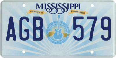 MS license plate AGB579