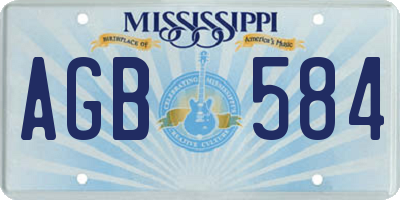 MS license plate AGB584