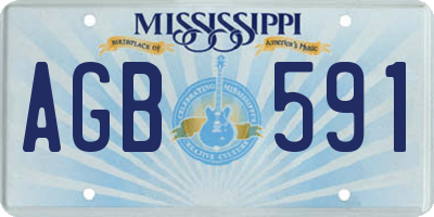 MS license plate AGB591