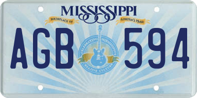 MS license plate AGB594