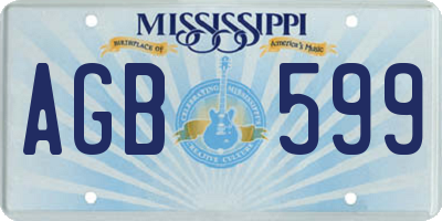 MS license plate AGB599