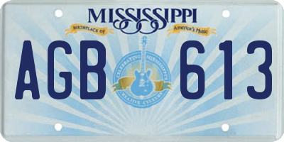 MS license plate AGB613