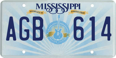 MS license plate AGB614