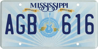 MS license plate AGB616