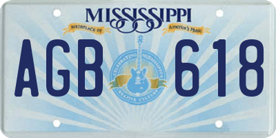 MS license plate AGB618