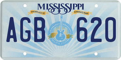 MS license plate AGB620