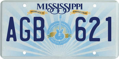 MS license plate AGB621