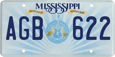 MS license plate AGB622