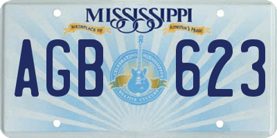 MS license plate AGB623