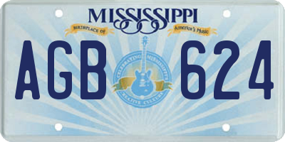 MS license plate AGB624