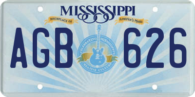 MS license plate AGB626