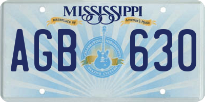 MS license plate AGB630