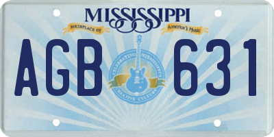 MS license plate AGB631