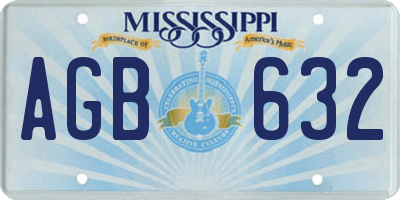 MS license plate AGB632