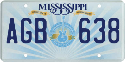 MS license plate AGB638