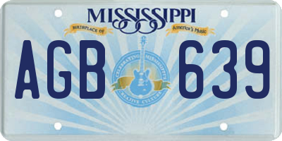MS license plate AGB639