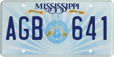 MS license plate AGB641