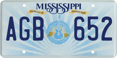 MS license plate AGB652