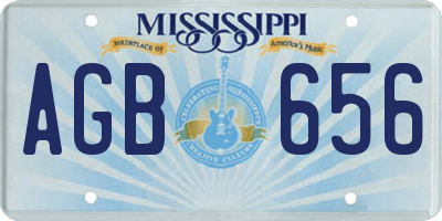 MS license plate AGB656