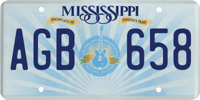 MS license plate AGB658