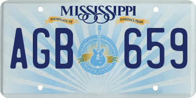 MS license plate AGB659