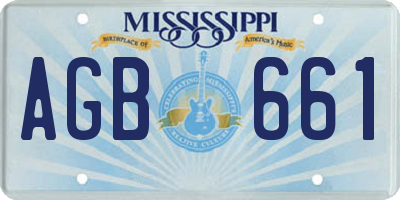 MS license plate AGB661