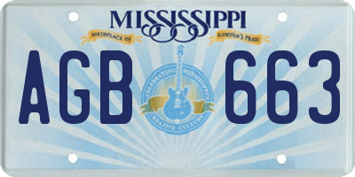 MS license plate AGB663