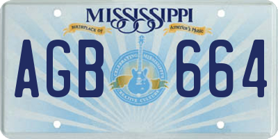 MS license plate AGB664