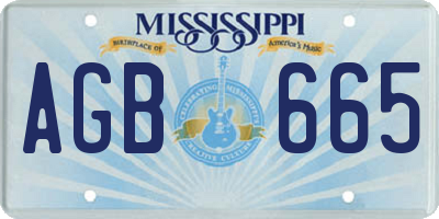 MS license plate AGB665
